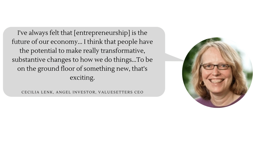 Cecilia Lenk, Angel investor, Valuesetters CEO quote