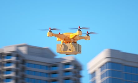 drone delivering package