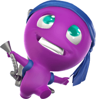 Purple noob character from one of Zelgor's mobile games