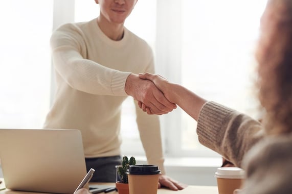 Business people shaking hands